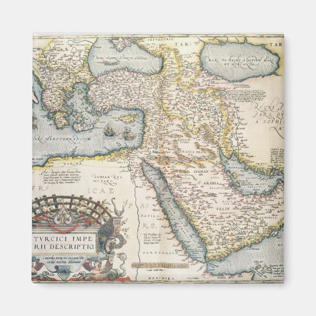 Map of the Middle East Magnet (Front)