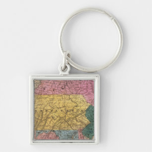 Map of the Middle States Key Ring
