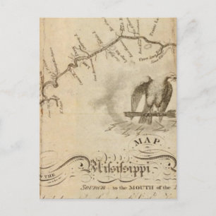 Map of the Mississippi River Postcard