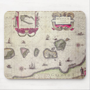 Map of The Moluccan Island, engraved Mouse Pad