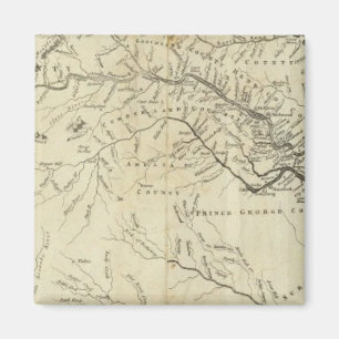 Map of the most Inhabited part of Virginia Magnet
