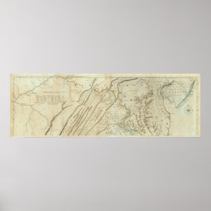 Map of the most Inhabited part of Virginia, NJ. PA Poster