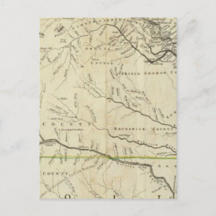 Map of the most Inhabited part of Virginia Postcard