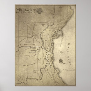 Map of the Mythical Land of Milwaukee Poster