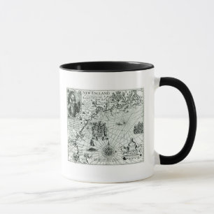 Map of the New England coastline Mug