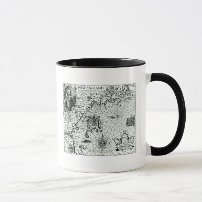 Map of the New England coastline Mug (Right)