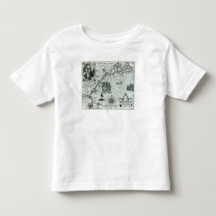Map of the New England coastline Toddler T-Shirt