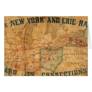 Map of the New York and Erie Rail Road