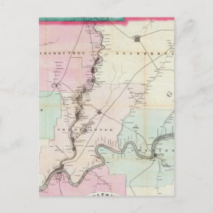 Map Of The Oil District Of Pennsylvania Postcard