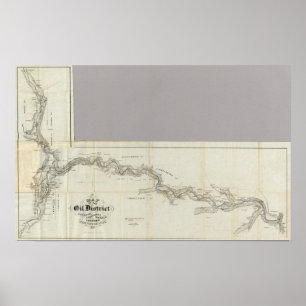 Map Of The Oil District Venango Poster