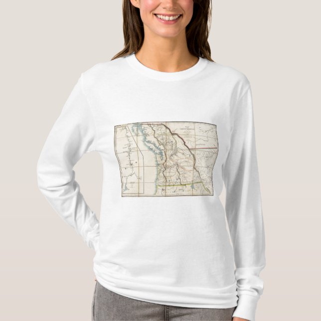 Map of the Oregon Territory 2 T-Shirt (Front)