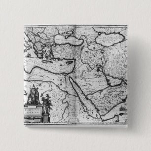 Map of the Ottoman Empire 15 Cm Square Badge