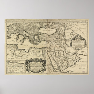 Map of the Ottoman Empire (1680) Poster