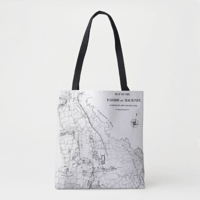 Map of the Parish of Hackney Tote Bag (Front)