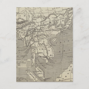 Map of the Proposed Route to China from Burma Postcard