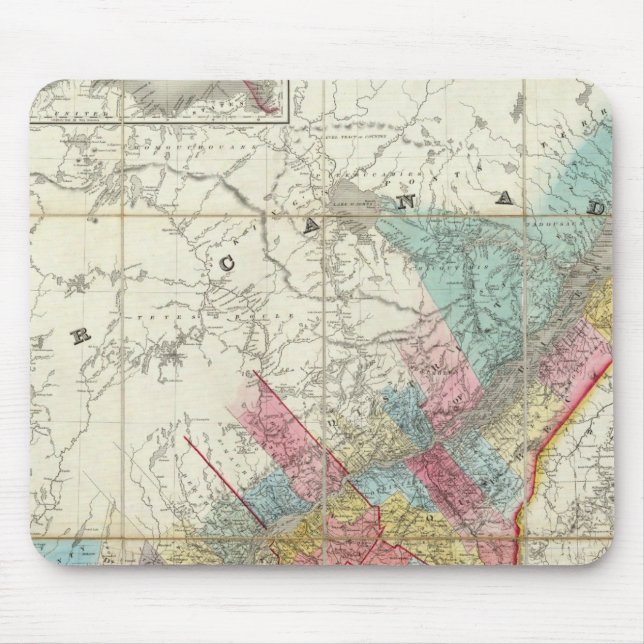 Map Of The Provinces Of Canada Mouse Pad (Front)