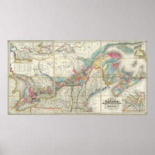 Map Of The Provinces Of Canada Poster