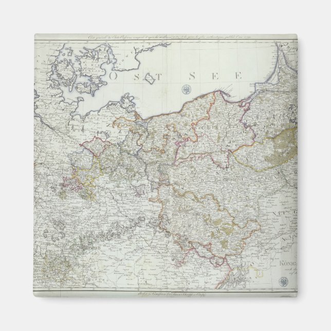Map of the Prussian States in 1799 Magnet (Front)