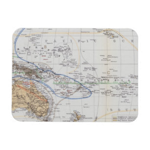 Map of the Races of Oceania and Australasia Magnet