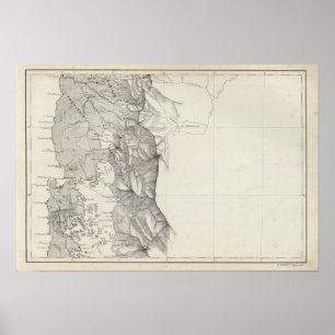 Map of the Republic of Chile 8 Poster
