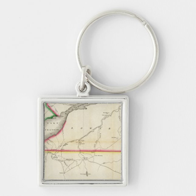 Map of the River St. Lawrence and Adjacent Country Key Ring (Front)