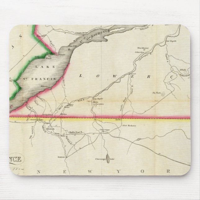Map of the River St. Lawrence and Adjacent Country Mouse Pad (Front)