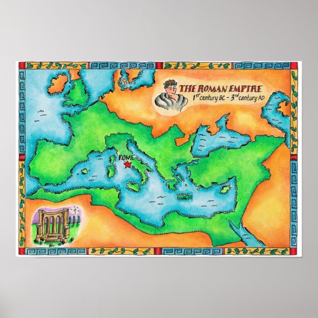 Map of the Roman Empire Poster (Front)