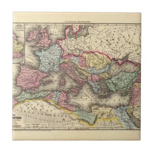 Map of the Roman Empire Tile