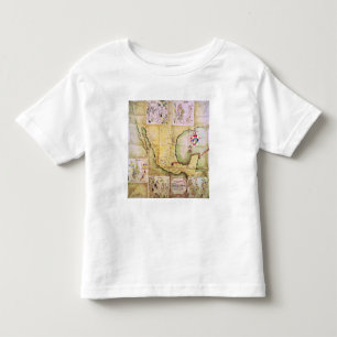 Map of the route followed by Hernando Cortes Toddler T-Shirt