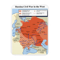Map of the Russian Civil War in the West 1918-1920