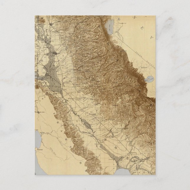 Map Of The San Joaquin Postcard (Front)