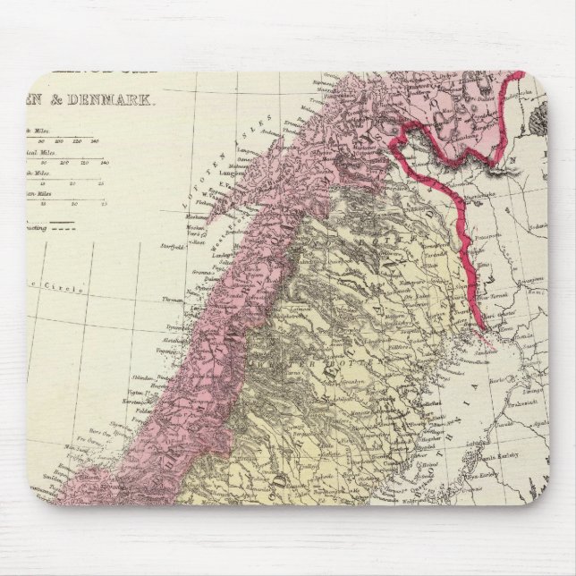 Map of the Scandinavian Kingdoms Mouse Pad (Front)