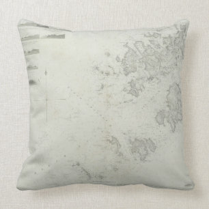 Map of the Scilly Isles in Britain Cushion