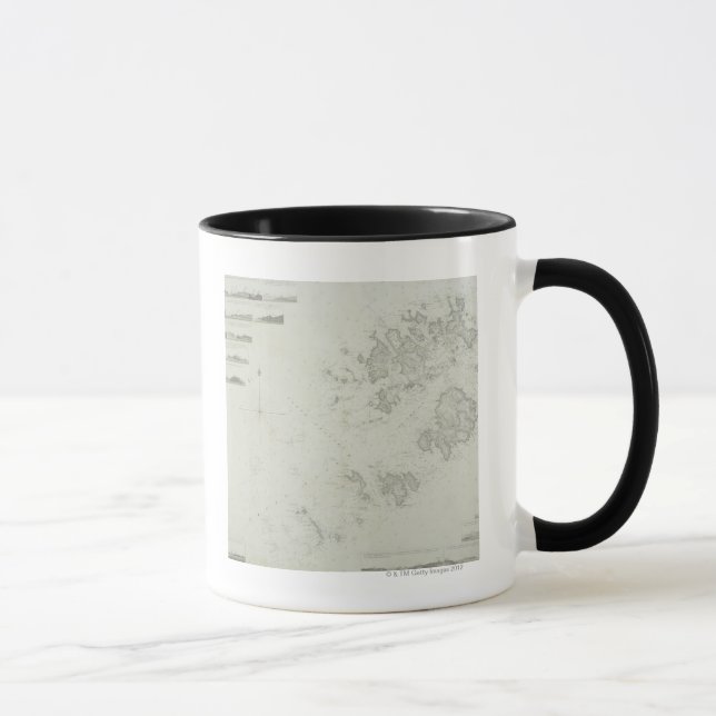 Map of the Scilly Isles in Britain Mug (Right)