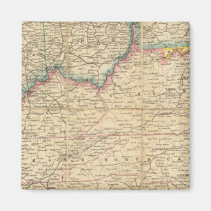 Map of The Seat of Civil War In America Magnet