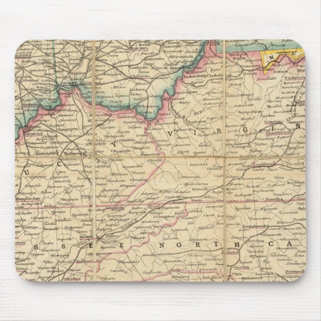 Map of The Seat of Civil War In America Mouse Pad (Front)