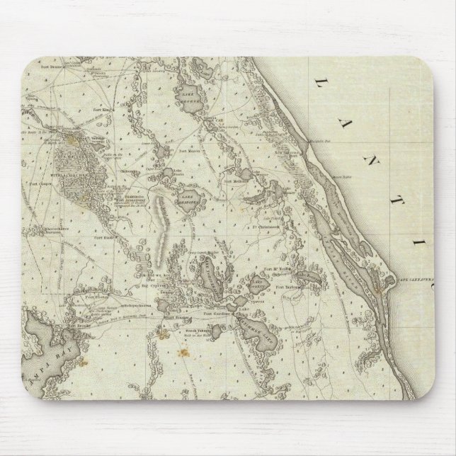 Map Of The Seat Of War In Florida Mouse Pad (Front)