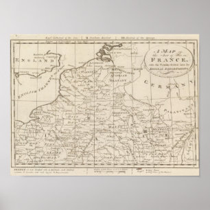 Map of the Seat of War in France 2 Poster