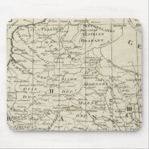 Map of the Seat of War in France Mouse Pad