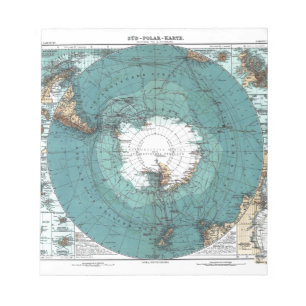 Map of the South Pole Notepad