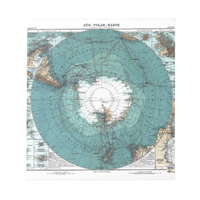 Map of the South Pole Notepad (Front)