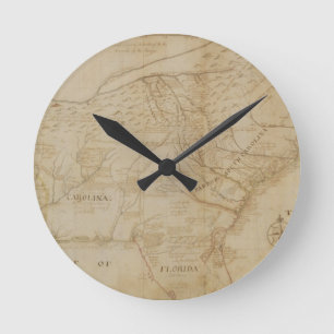 Map of the Southeastern part of North America, 172 Round Clock