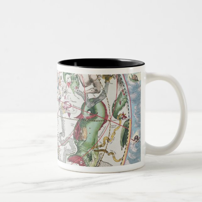 Map of the Southern Hemisphere 2 Two-Tone Coffee Mug (Right)