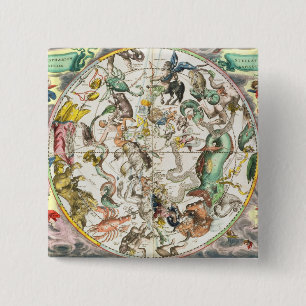 Map of the Southern Hemisphere, from 'The Celestia 15 Cm Square Badge