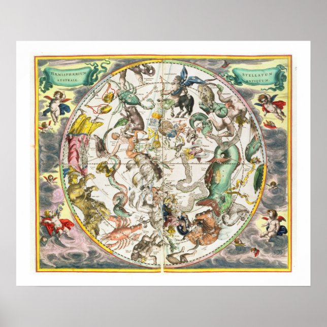 Map of the Southern Hemisphere, from 'The Celestia Poster (Front)