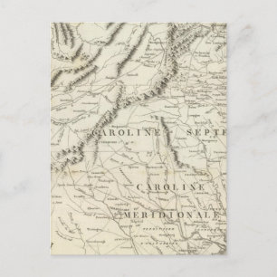 Map of the southern provinces of the United States Postcard