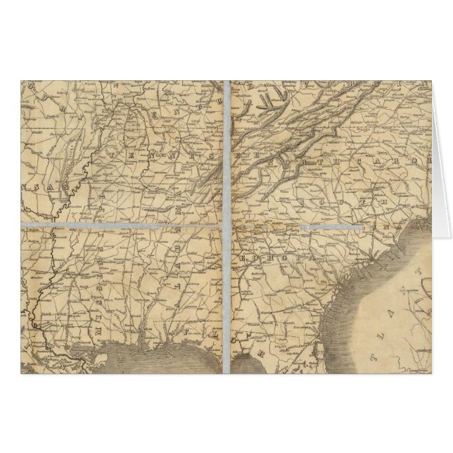 Map Of The Southern States (Front Horizontal)