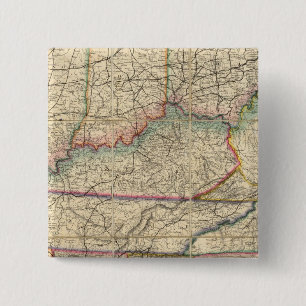 Map of The Southern States of America 15 Cm Square Badge