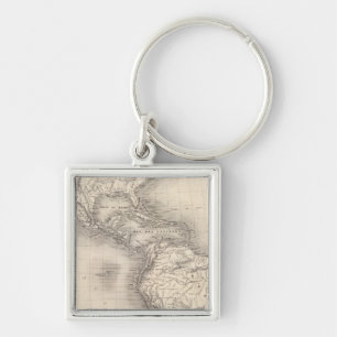 Map of the Spanish Empire in the Americas Key Ring