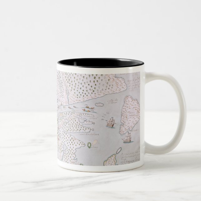 Map of the St. Lawrence Estuary 2 Two-Tone Coffee Mug (Right)